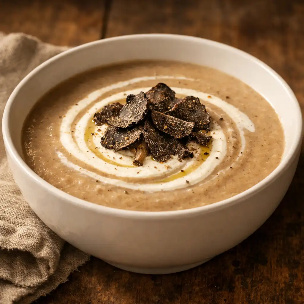 Velouté de châtaignes et truffe noire